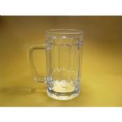 400ml pressed, Blown, Machine made Beer Clear Glass Cup With Handle images