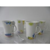 Leaves mug and spoon in set images