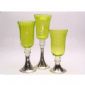 Peint vert, soie, impression, autocollant art tasses de bougie en verre small picture