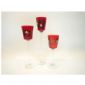 Red, Clear silk printing, decal, frosty Painted Glass Candle Cups small picture