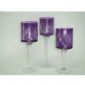 Runde lila lackiert Glas Kerze Tassen small picture