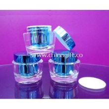 Clear Round Acrylic Jars, Small Plastic Cosmetic Containers With Lid images