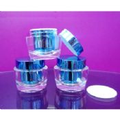 Clear Round Acrylic Jars, Small Plastic Cosmetic Containers With Lid images