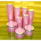 Runde breiten Mund kleine Acryl kosmetische Creme Kunststoffbehälter und Lotion Flasche images