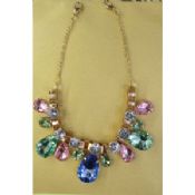 Gold chain Rhinestone handmade necklace images