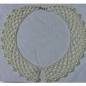 Various White Hand knit retiary pearl bead collar for women images