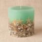 Aroma pillar candle decorate with shell small picture