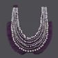 Appliques violet tissu perle collier small picture