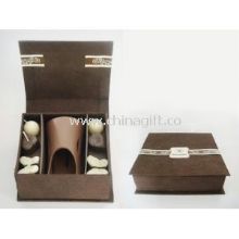 Chocolate Brown Ceramic Tea Light Tart Burner Gift Set For Party images