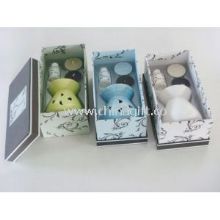 Nice Blue Ceramic Oil Burner Gift Set With Handmade Box Homechi images