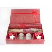 Christmas red berry candle gift set 3 images