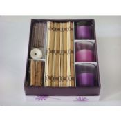 Romantic purple candle incense set images