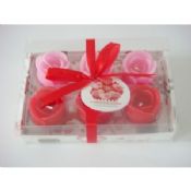 Romatic rose flower candle set images