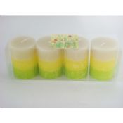 Set of 4 pillar candle gift set images