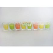Set of 8pcs mini glass candle set images