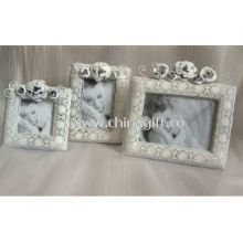 Antique White Metal Flower Personalized Photo Frames images