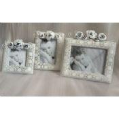 Antique White Metal Flower Personalized Photo Frames images