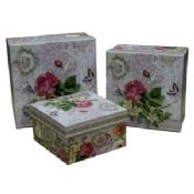 Square Keepsake Gift Boxes Bottom Paper Cardboard Flower Pattern images