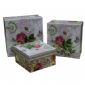 Quadratische Andenken Geschenk-Boxen unten Papier-Pappe Blumenmuster small picture