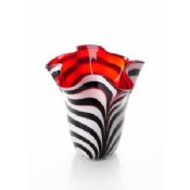 Black and White Zebra Colored Glass Vase images