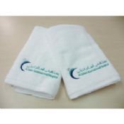 White 100% Cotton Hotel supply OEM embroidery logo hand towel images