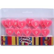 Pink Heart Shaped Letter Birthday Candles images