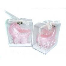 Valentine wax candles with Bassinet and shoes shapes images