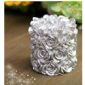 Silver rose pillar wedding candle small picture