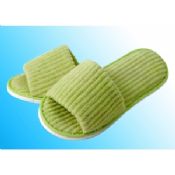 Chinelas de veludo Coral Verde abrir Toe para banho images