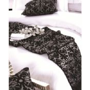 Атласное постельное белье черный жаккардовый Люкс отель images