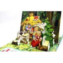 Case Bound Colorful Story Pop Up Children Book Printing With Diecut Book images