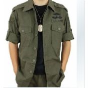 Military Cotton Mens Cargo Shirt Breathable images
