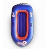 Bote inflable de PVC doble azul con logotipo personalizado images