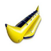 Barco de Banana inflável de PVC amarelo com 2 remos images