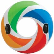 Красочный надувной плавательный кольца для взрослых с подлокотник EN71 ISO images