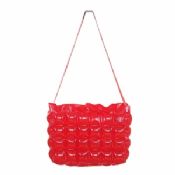 Moda Mini rojo rubí del hombro bolsas de PVC transparente images