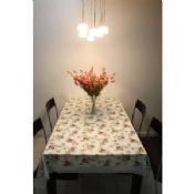 Hard Wearing PVC Table Cloths Eco-Friendly Flower Printed images