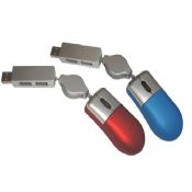 Retractable mouse with usb hub images