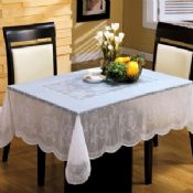 White PVC Table Cloth Easy Clean images