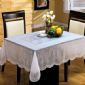 White PVC Table Cloth Easy Clean small picture