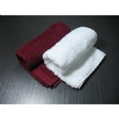Bordeaux and white embroidery hotel supply towels of 100% cotton by OEM images