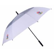 Two Layer Customized Promotional Golf Umbrellas with Rubber Handle images