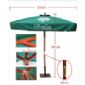 6 ft protector Solar Deluxe doble pabellón Heavy Duty Beach Umbrella small picture
