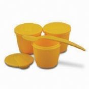 Baby Ernährung-Set mit drei Stücke von Snack Cups und ein Stück Löffel images