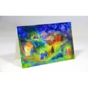 Cartão de Natal FOLED extravagante com cartões postais de cor de impressão images