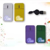 Souris ultra plate avec logo laser LED images