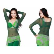 Belly Dance Bra Tops Under Bust Sheer With Belly Cover images