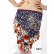 Belly Dance Hip Scarves Decorated With A Big Butterfly images