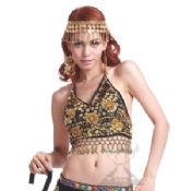 Belly Dancing Tops With Shining Flower Pattern images