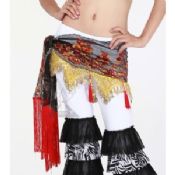 Delicated Embroidered Belly Dance Hip Scarves With Flowers In Practice images
